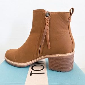 TOMS Tan Leather Marina Boots